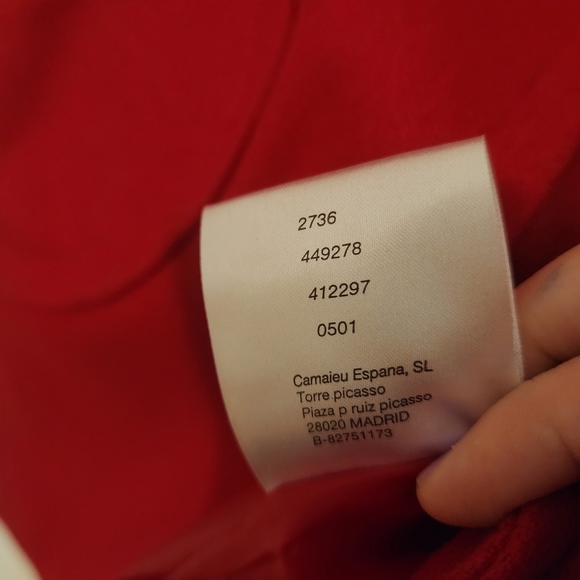 Camaieu Red Button Down Jacket Women - Small to Medium Size - Picture 5 of 6